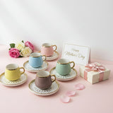 Pastel Coffee Cups Set