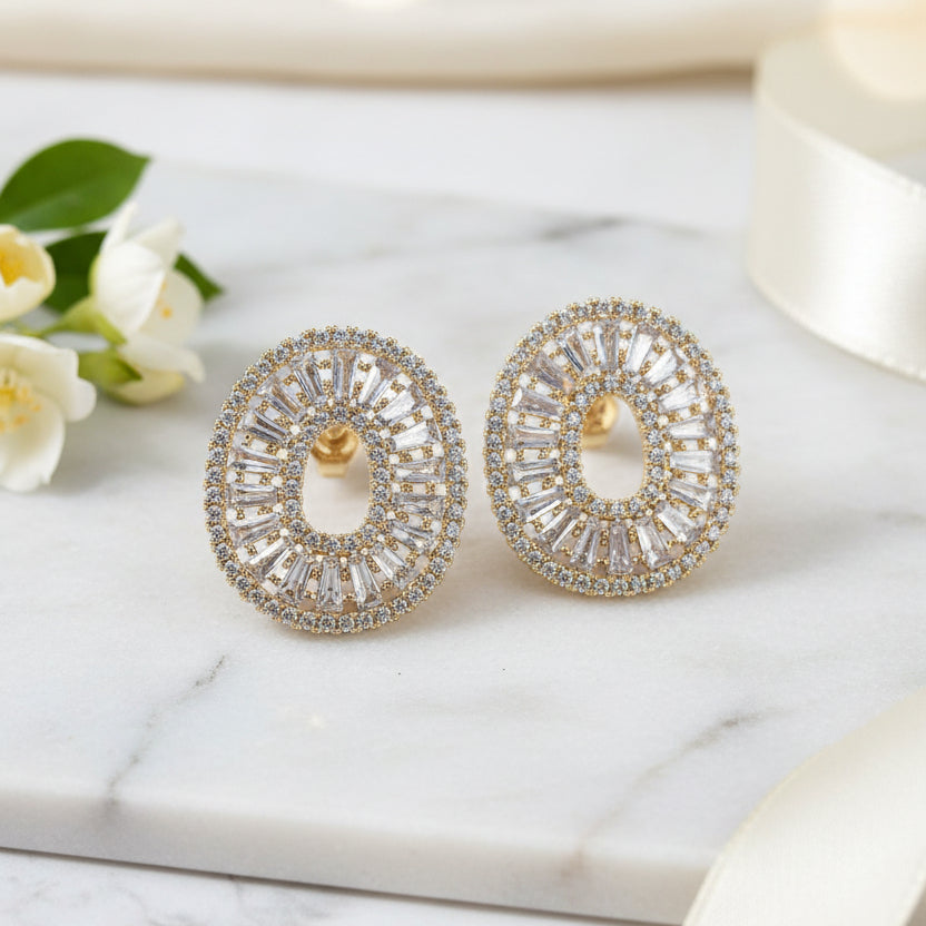 Oval Statement Earrings