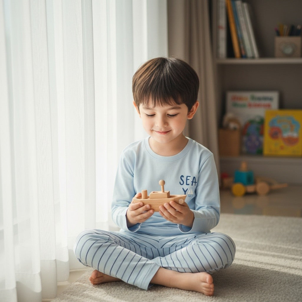 Blue Sailboat Kids PJ