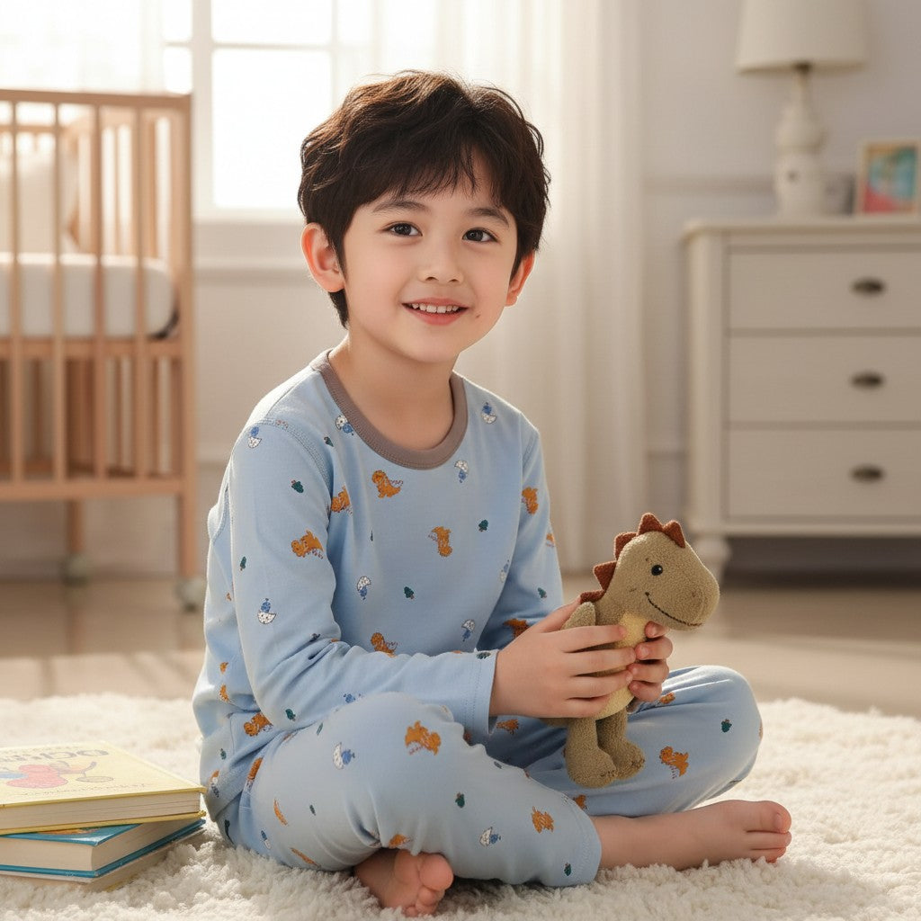 Blue Dino Print PJ
