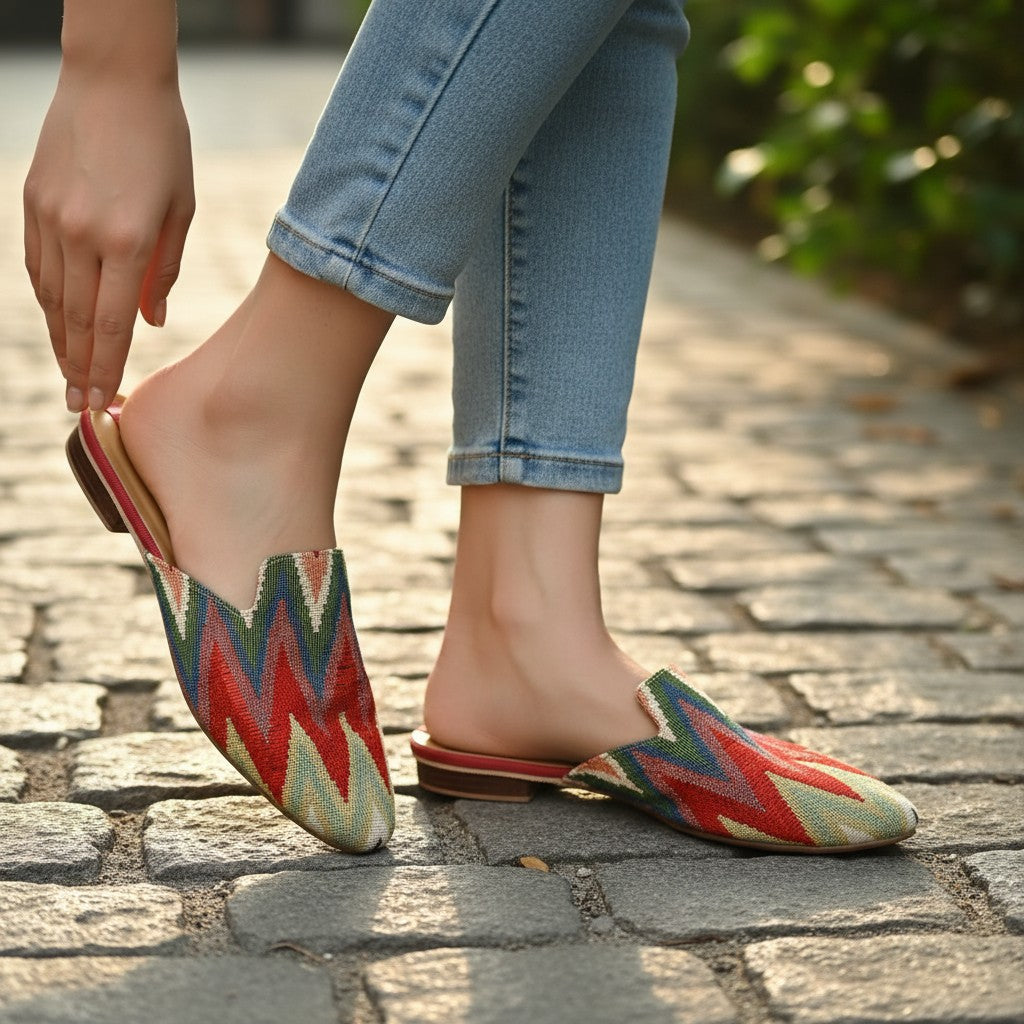 Zigzag Handmade Slippers
