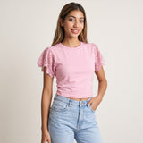 Lace Sleeve Top