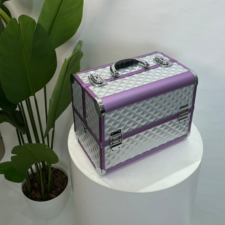 Grey and Purple Jewelry Box