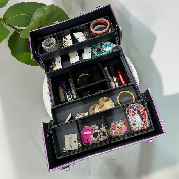 Grey and Purple Jewelry Box