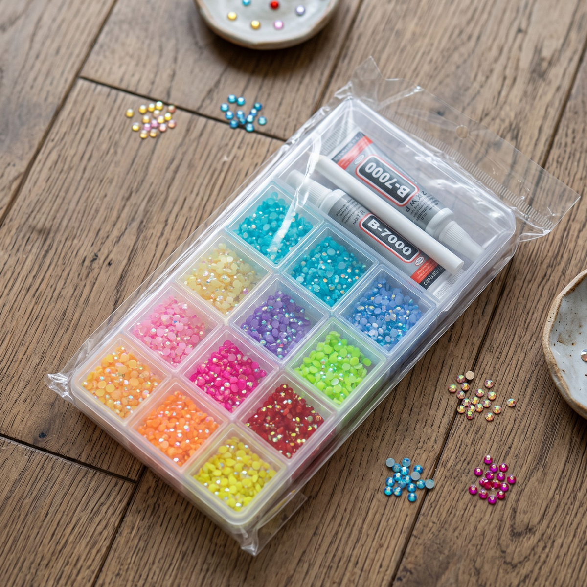 Neon Rhinestone Bedazzle Kit 12 Colours