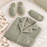 Sage Grey 4 Piece Velour Pyjama Set
