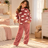 Rose Cloud Print Kids PJ Set