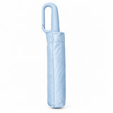 Light Blue Compact Umbrella With Hook Handle