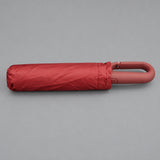 Red Compact Umbrella With Hook Handle