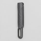 Black Compact Umbrella With Hook Handle