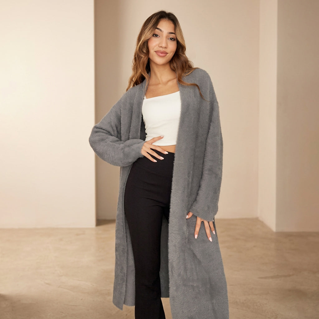Grey Long Winter Jacket