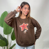 Brown Starfish Graphic Sweatshirt
