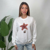 White Starfish Graphic Sweatshirt