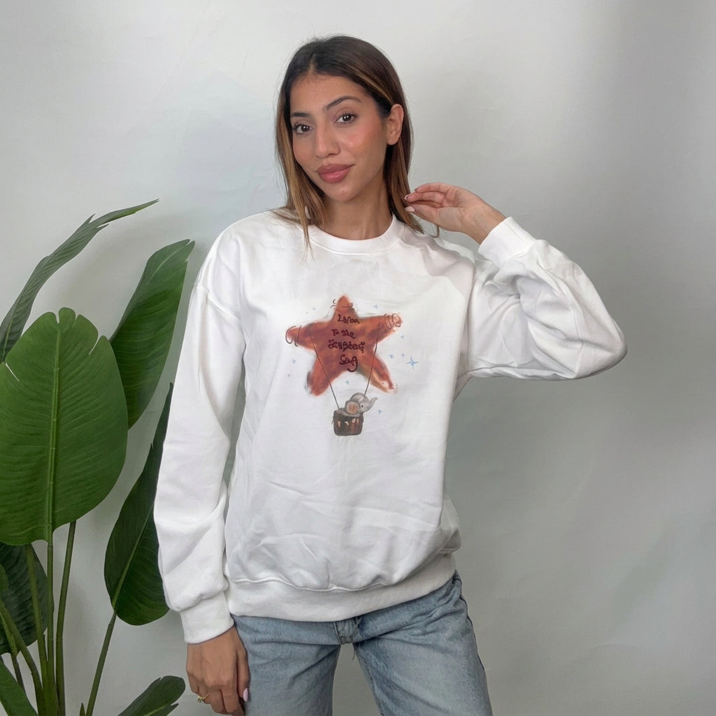 White Starfish Graphic Sweatshirt