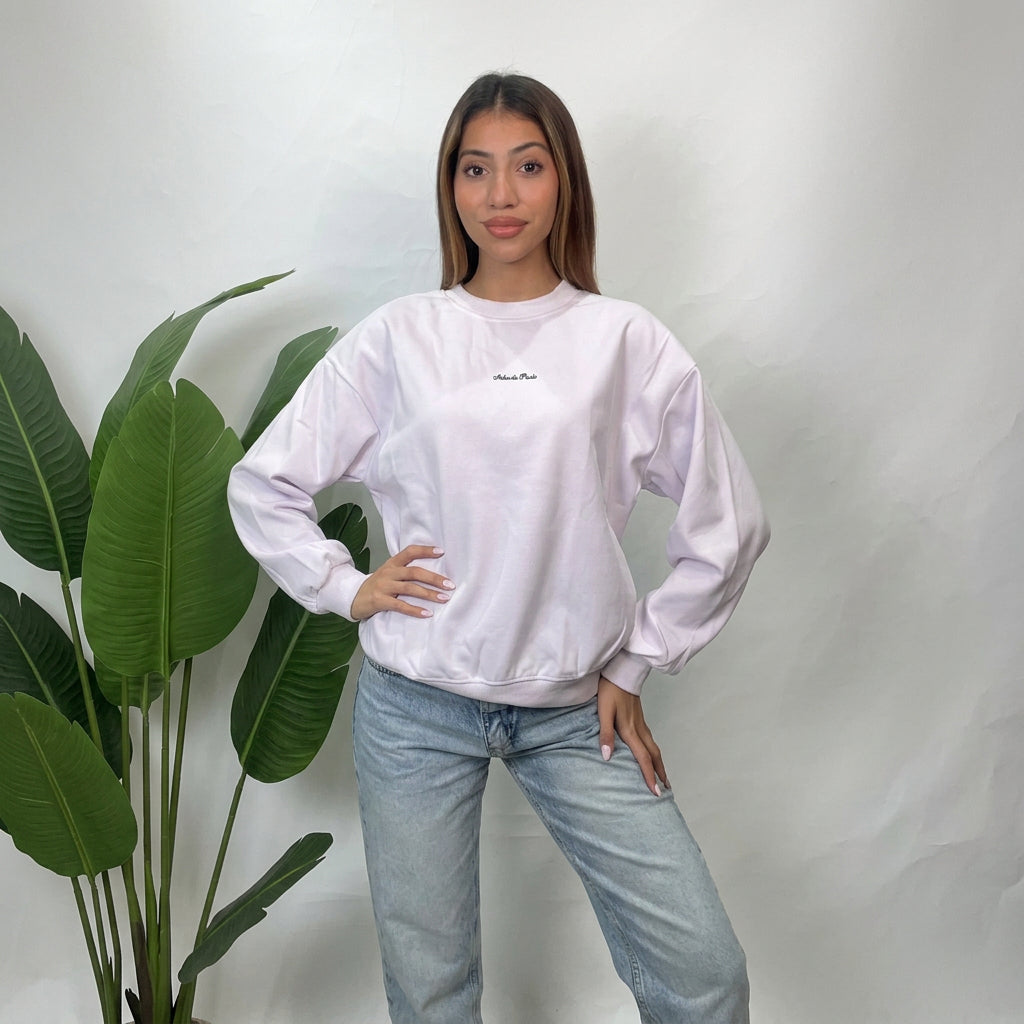 Lilac Aube De Paris Script Sweatshirt