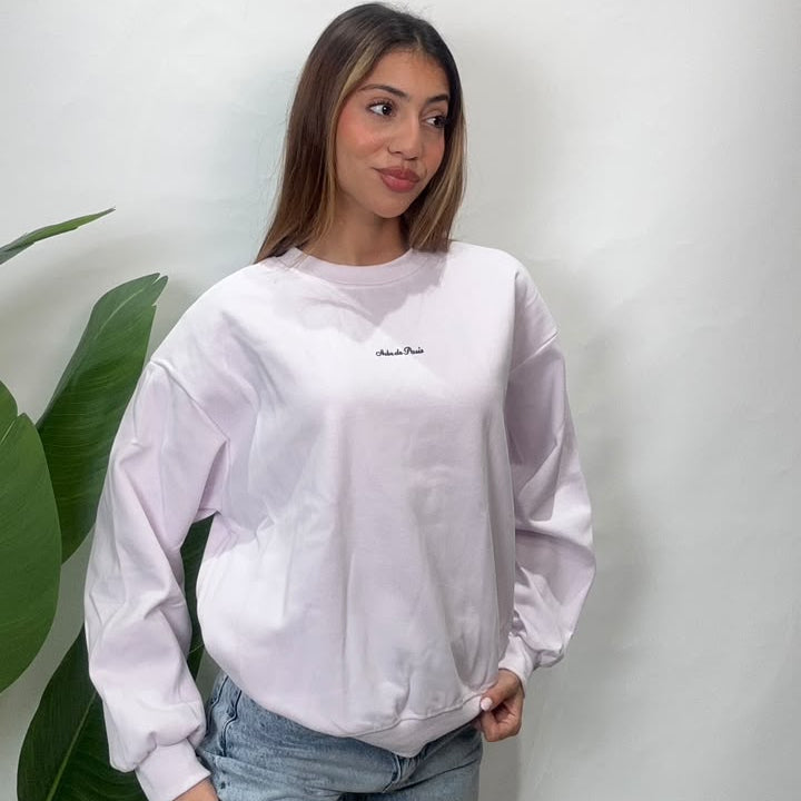 Lilac Aube De Paris Script Sweatshirt