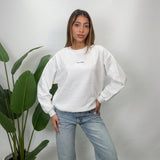 White Aube De Paris Script Sweatshirt