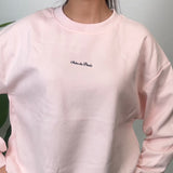 Pink Aube De Paris Script Sweatshirt