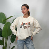 Butter Yellow January Puppy Print Sweatshirt