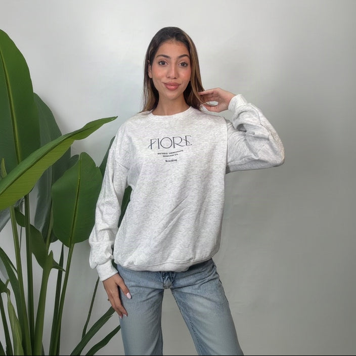 Grey Fiore Script Sweatshirt