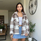 Brown Buffalo Check Sherpa Shacket