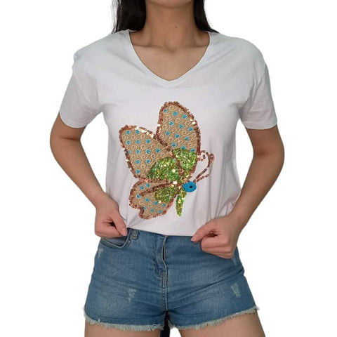 White Butterfly T-Shirt 7