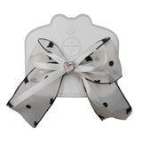 White Hearts Bow Hairpins 