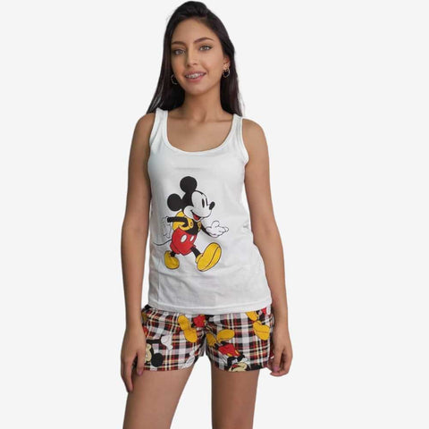 White Mickey Mouse Shorts PJ