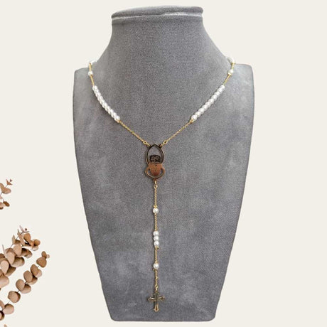 White "St Charbel" Necklace