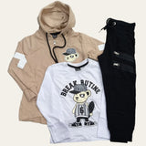 White & Black  Enjoy  Jogging Set