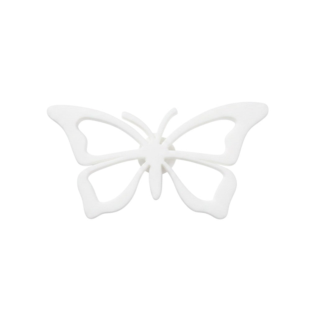 White butterfly outline charm pin for beach bags, Jack Gifts Online Lebanon