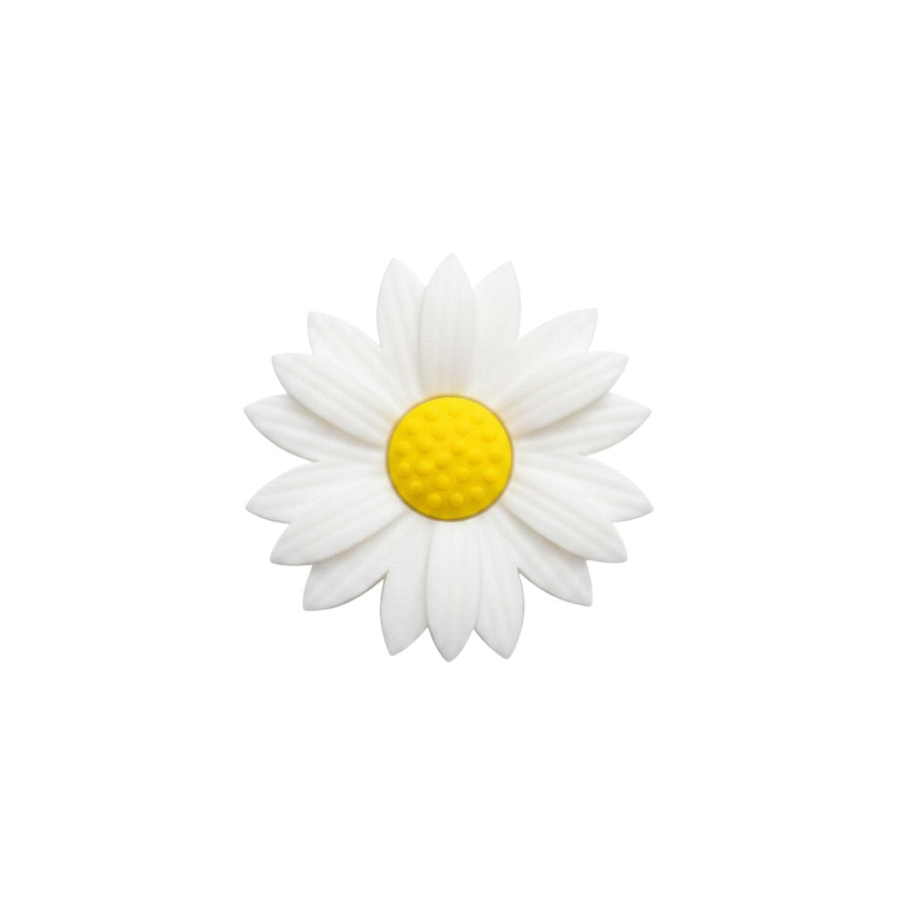 White daisy charm pin with yellow center for beach bags, Jack Gifts Lebanon