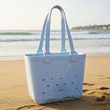Medium white EVA beach tote bag with drainage holes, Jack Gifts Online Lebanon