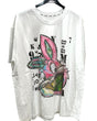 White oversized tshirt with a colorful Bugs Bunny print in the center