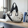 Women's gym duffle bag in several colors, roomy travel and workout bag