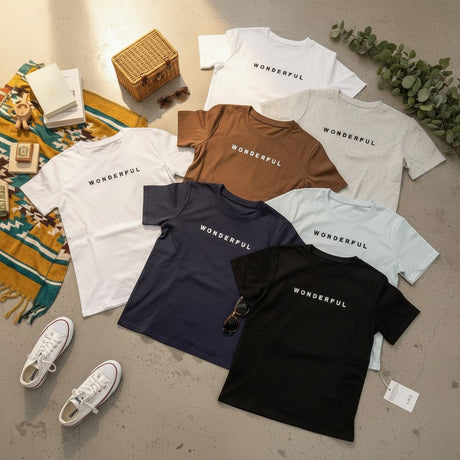 Women's Wonderful slogan t-shirts in six colours – Jack Gifts Online Lebanon