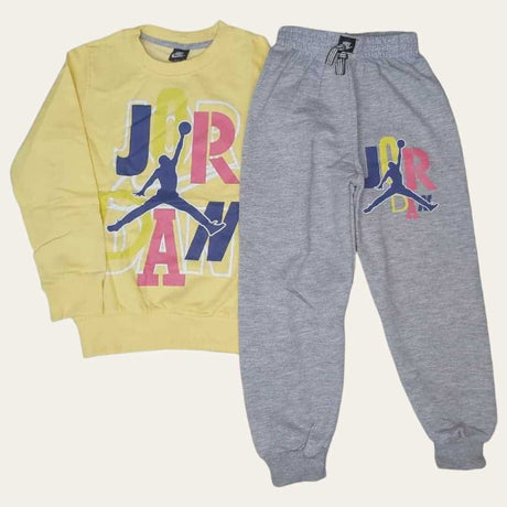 Yellow-Grey 'Jordan' Jogging Set 1