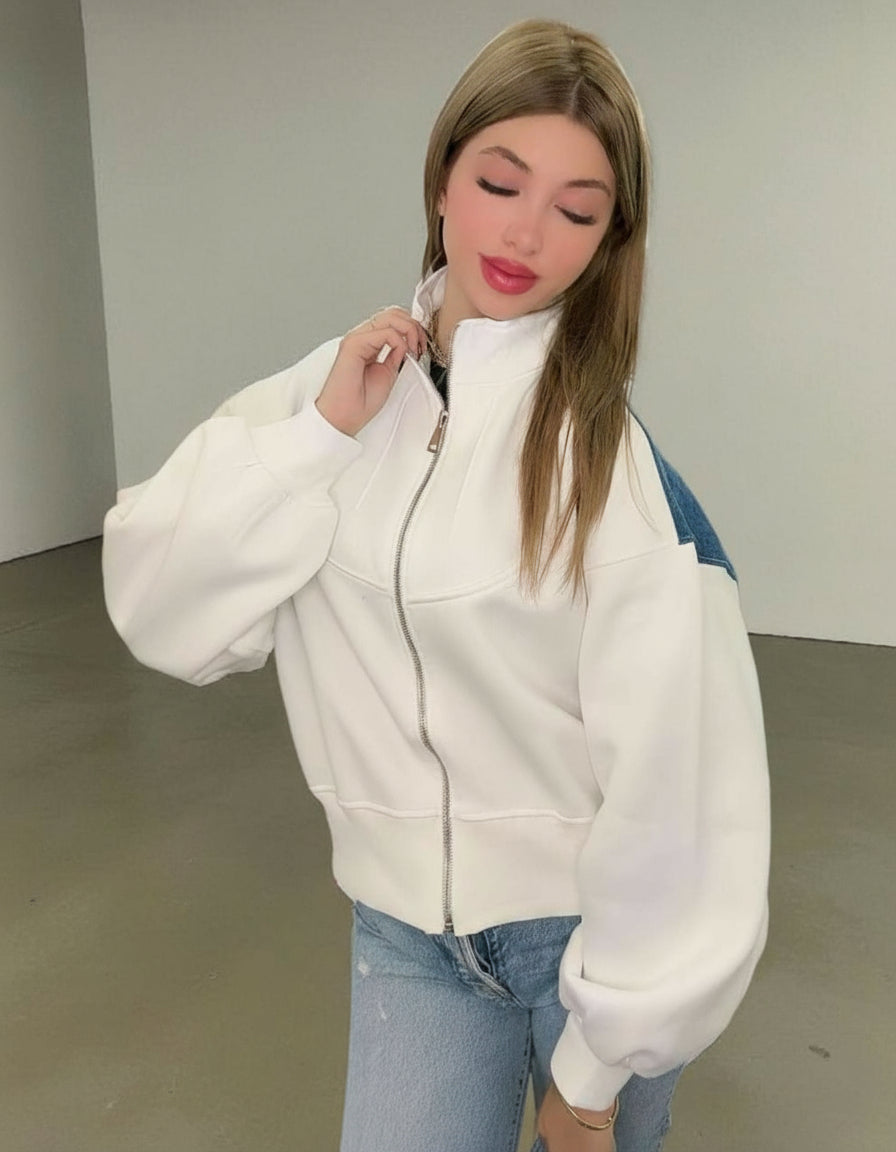 Jean Sweatshirt Jacket