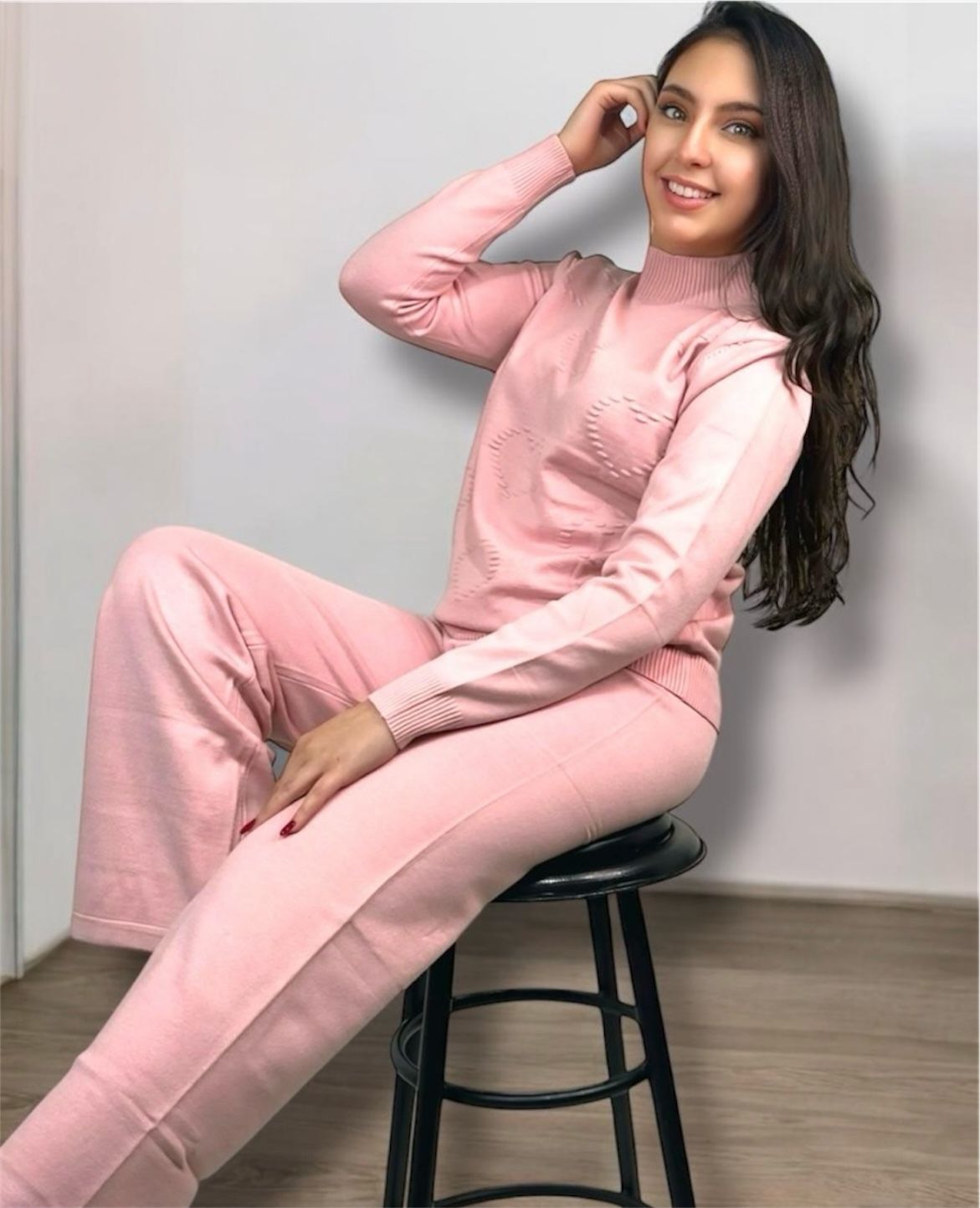 Pink Hearts Wool Set