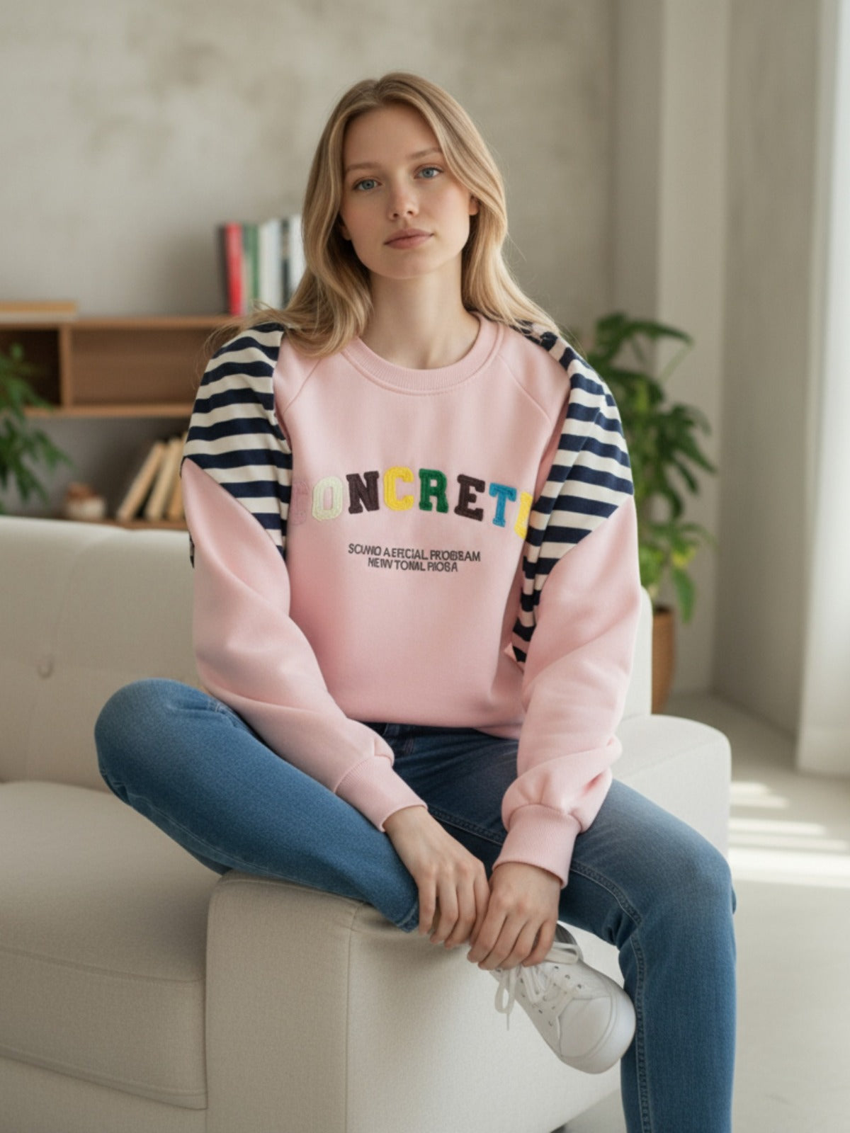 Toncrete sweatshirt + Shoulder Scarf