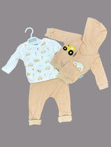 Brown car newborn set