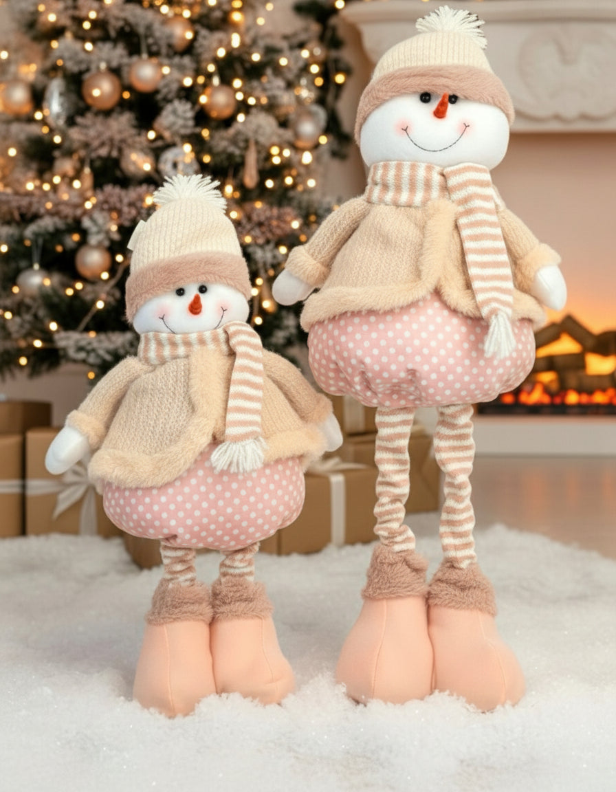 Pink Snowman Decor