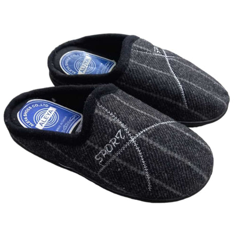 black 'al' kids slippers
