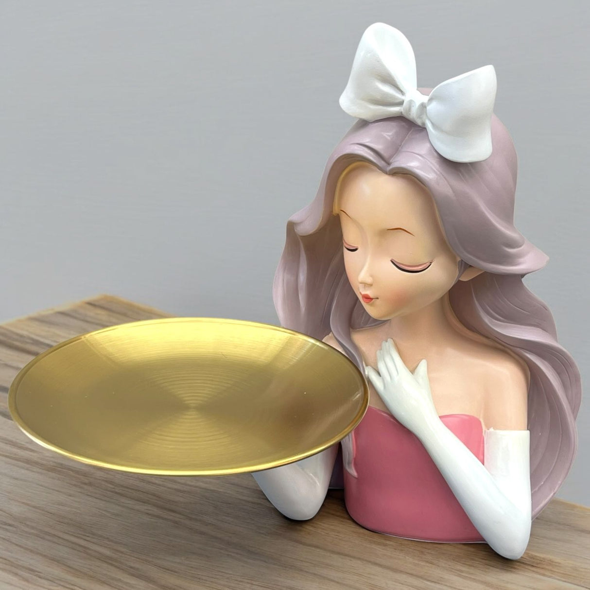 Bow girl decorative tray
