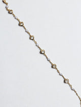 White Hearts Anklet