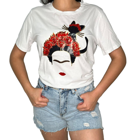 Cat And Woman T-shirt