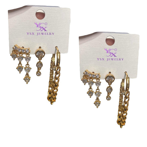 Chain earrings set