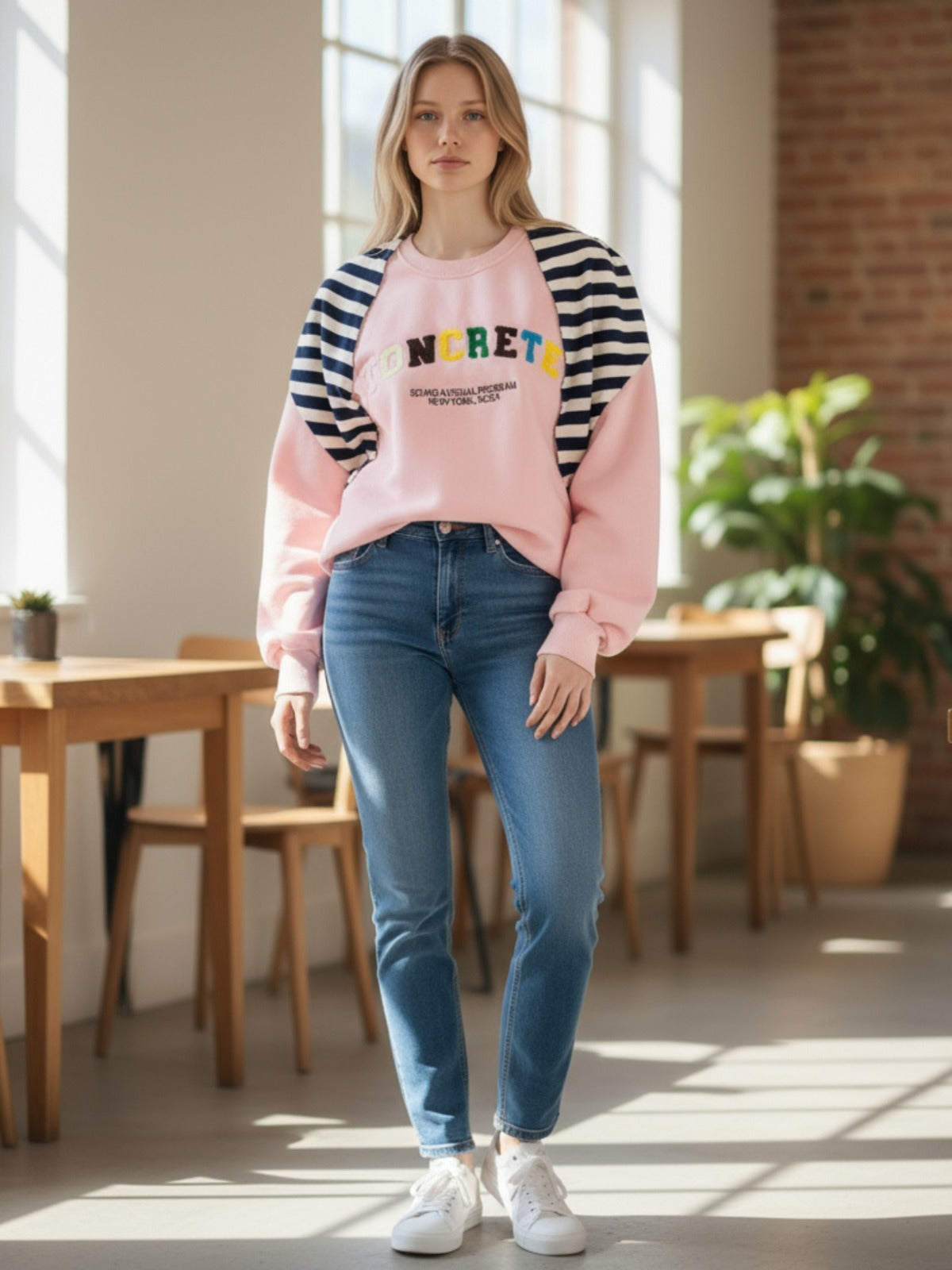 Toncrete sweatshirt + Shoulder Scarf