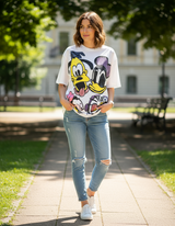 oversized cartoon tshirt