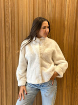 Beige fur jacket